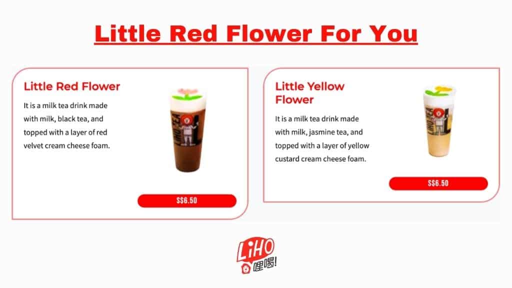 Liho Sg Menu - Little Red Flower For You
